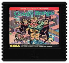 Cartridge artwork for Congo Bongo on the Atari 5200.