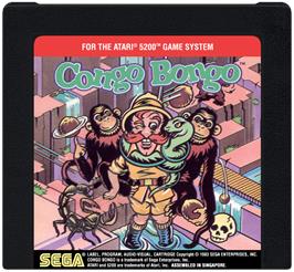 Cartridge artwork for Congo Bongo on the Atari 5200.