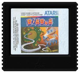 Cartridge artwork for Dig Dug on the Atari 5200.