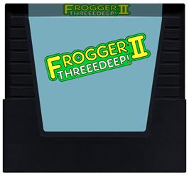 Cartridge artwork for Frogger 2 - Threeedeep! on the Atari 5200.