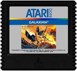 Cartridge artwork for Galaxian on the Atari 5200.