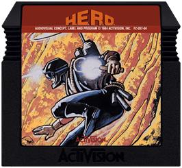 Cartridge artwork for H.E.R.O. - Helicopter Emergency Rescue Operation on the Atari 5200.