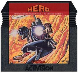 Cartridge artwork for HERO on the Atari 5200.