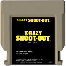 Cartridge artwork for K-Razy Shootout on the Atari 5200.