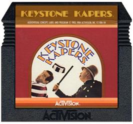 Cartridge artwork for Keystone Kapers on the Atari 5200.
