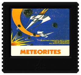 Cartridge artwork for Meteorites on the Atari 5200.