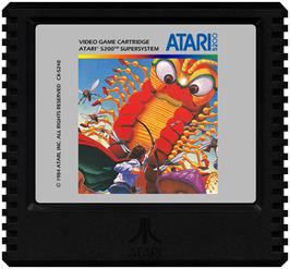 Cartridge artwork for Millipede (Prototype) on the Atari 5200.