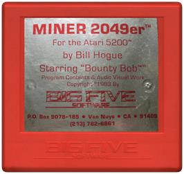Cartridge artwork for Miner 2049er on the Atari 5200.