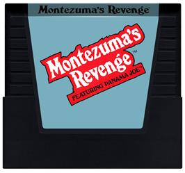 Cartridge artwork for Montezuma's Revenge on the Atari 5200.