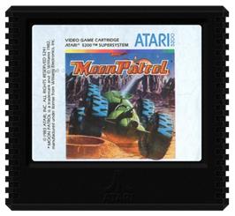 Cartridge artwork for Moon Patrol on the Atari 5200.