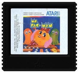 Cartridge artwork for Ms. Pac-Man on the Atari 5200.