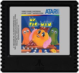Cartridge artwork for Ms. Pac-man on the Atari 5200.