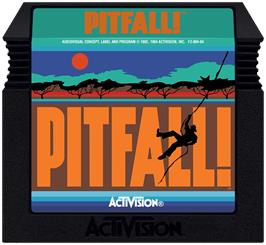Cartridge artwork for Pitfall! on the Atari 5200.