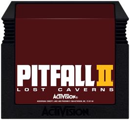 Cartridge artwork for Pitfall 2 - Lost Caverns on the Atari 5200.