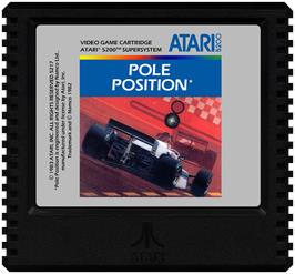 Cartridge artwork for Pole Position on the Atari 5200.