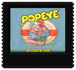 Cartridge artwork for Popeye on the Atari 5200.