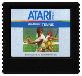 Cartridge artwork for RealSports Tennis on the Atari 5200.