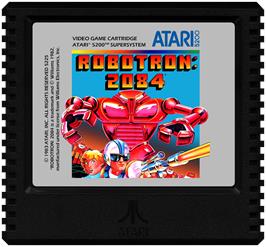 Cartridge artwork for Robotron - 2084 on the Atari 5200.