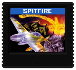 Cartridge artwork for Spitfire on the Atari 5200.
