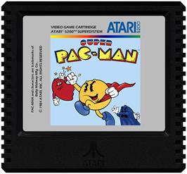 Cartridge artwork for Super Pac-Man on the Atari 5200.