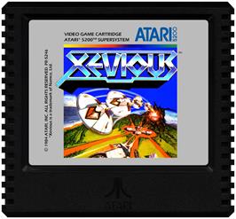 Cartridge artwork for Xevious (Prototype) on the Atari 5200.
