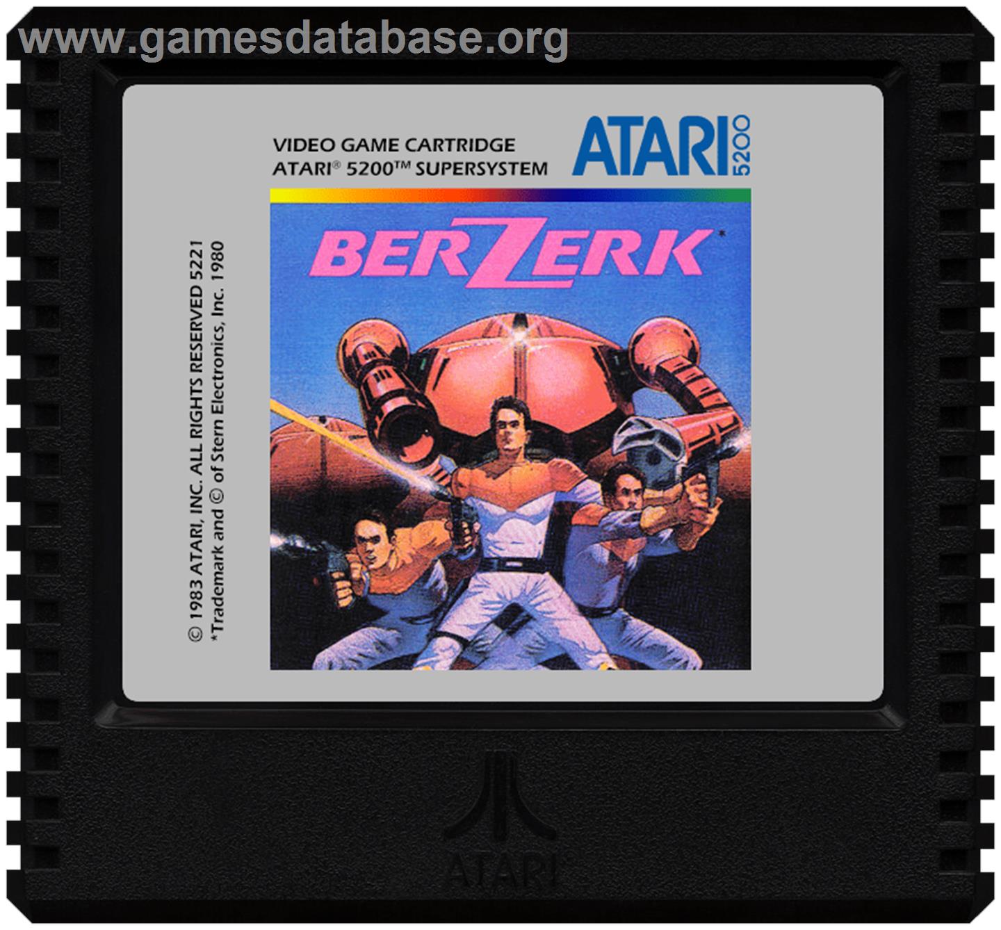 Berzerk - Atari 5200 - Artwork - Cartridge