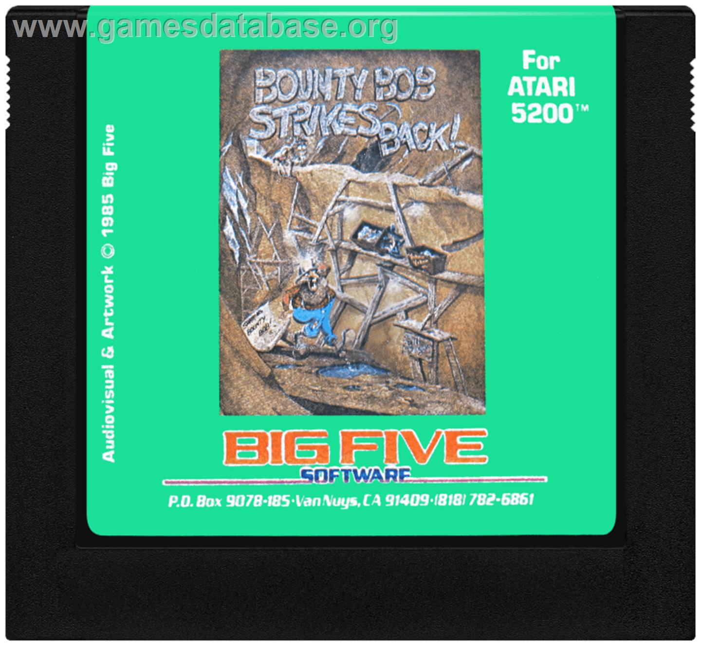 Bounty Bob Strikes Back! - Atari 5200 - Artwork - Cartridge