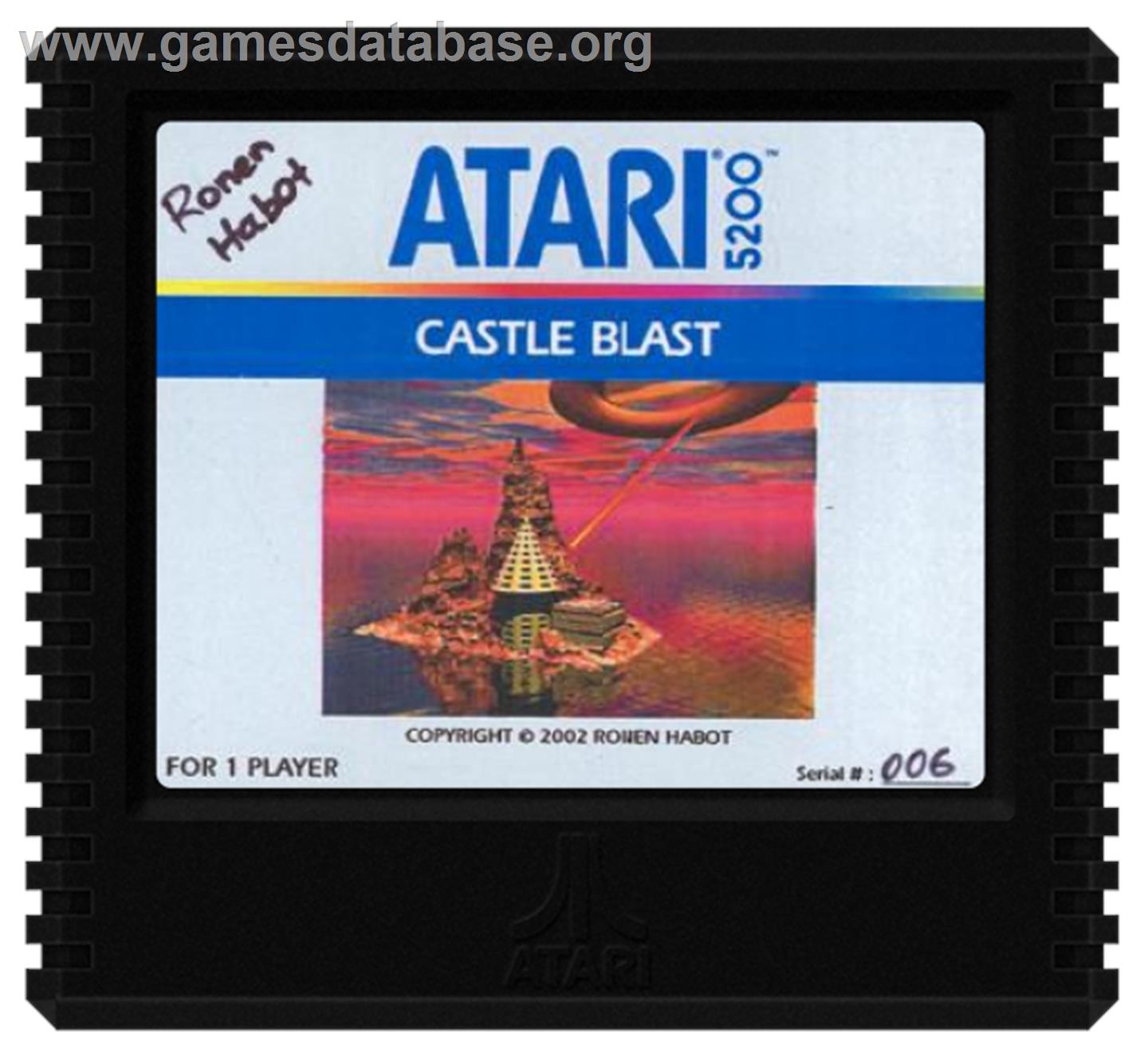 Castle Blast - Atari 5200 - Artwork - Cartridge
