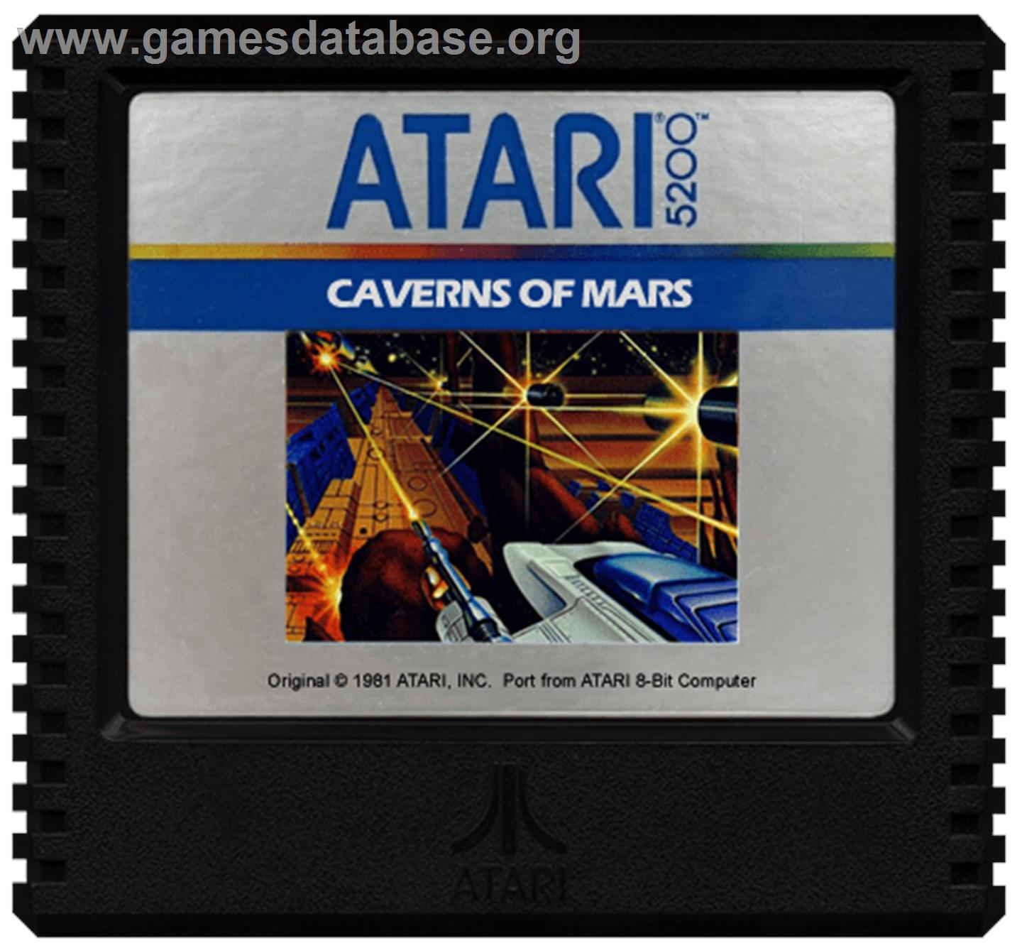 Caverns Of Mars - Atari 5200 - Artwork - Cartridge