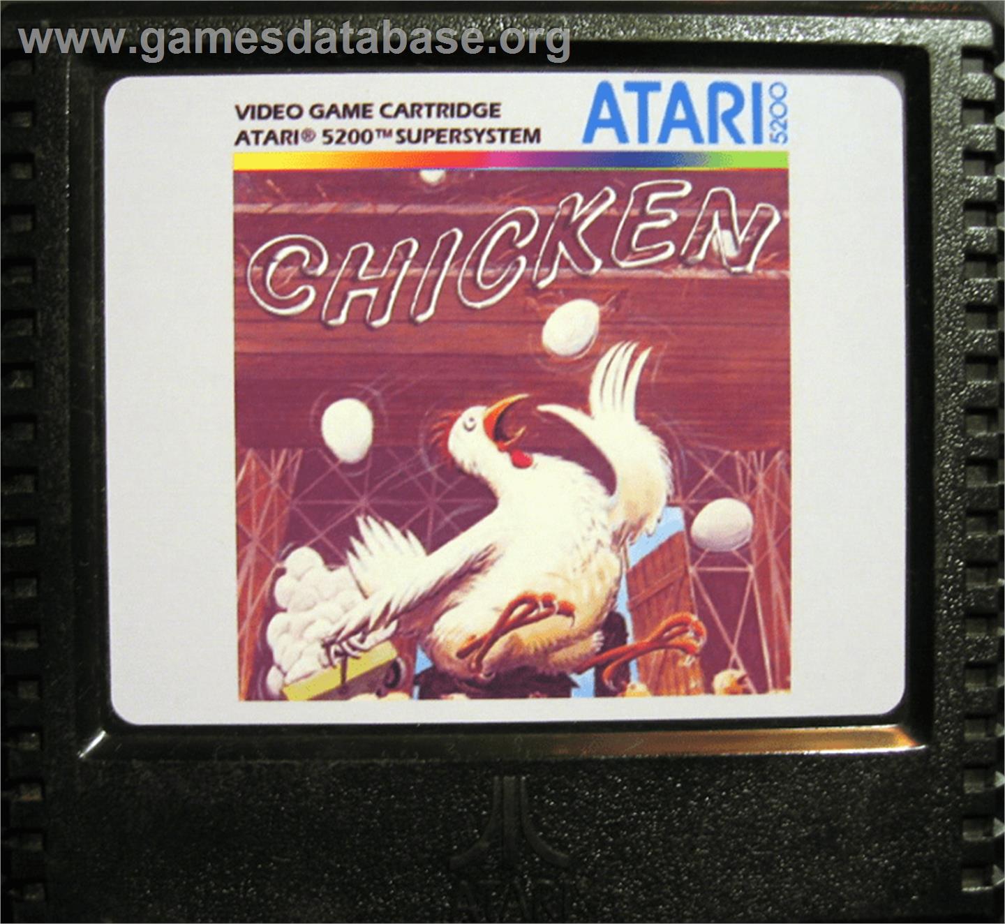 Chicken (Atari 8bit conversion) - Atari 5200 - Artwork - Cartridge