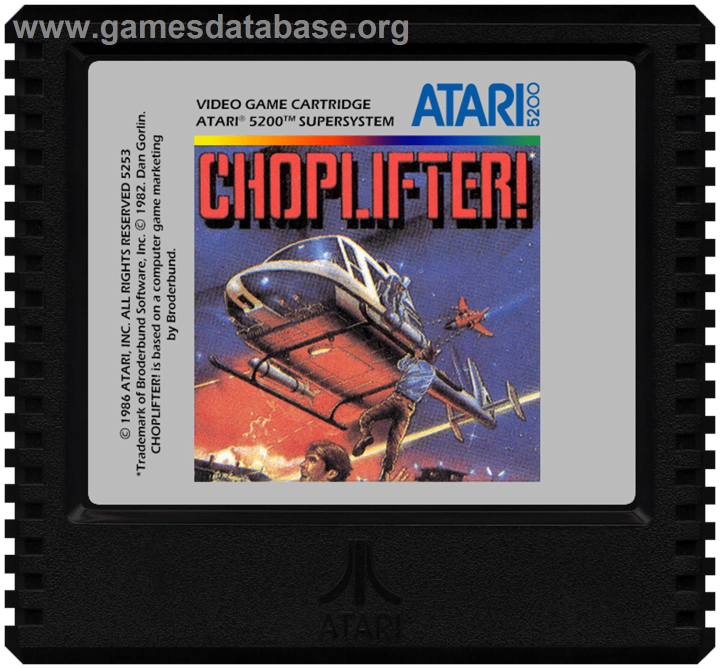 Choplifter! - Atari 5200 - Artwork - Cartridge