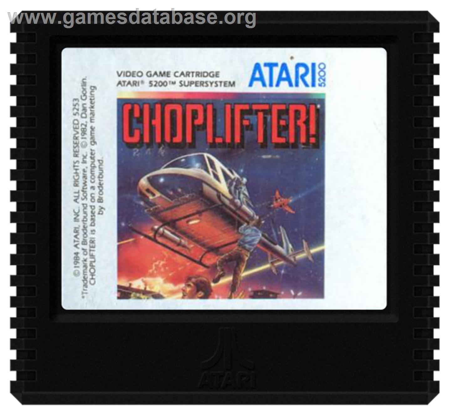 Choplifter - Atari 5200 - Artwork - Cartridge