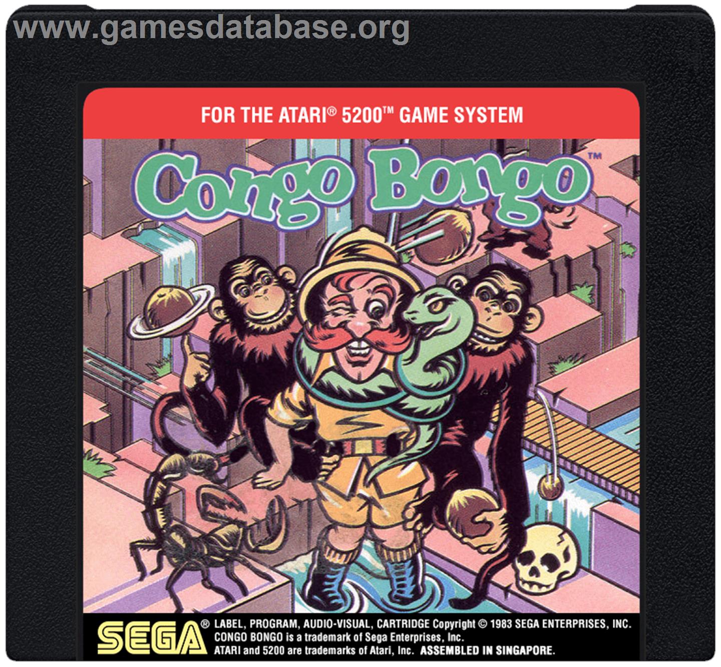Congo Bongo - Atari 5200 - Artwork - Cartridge