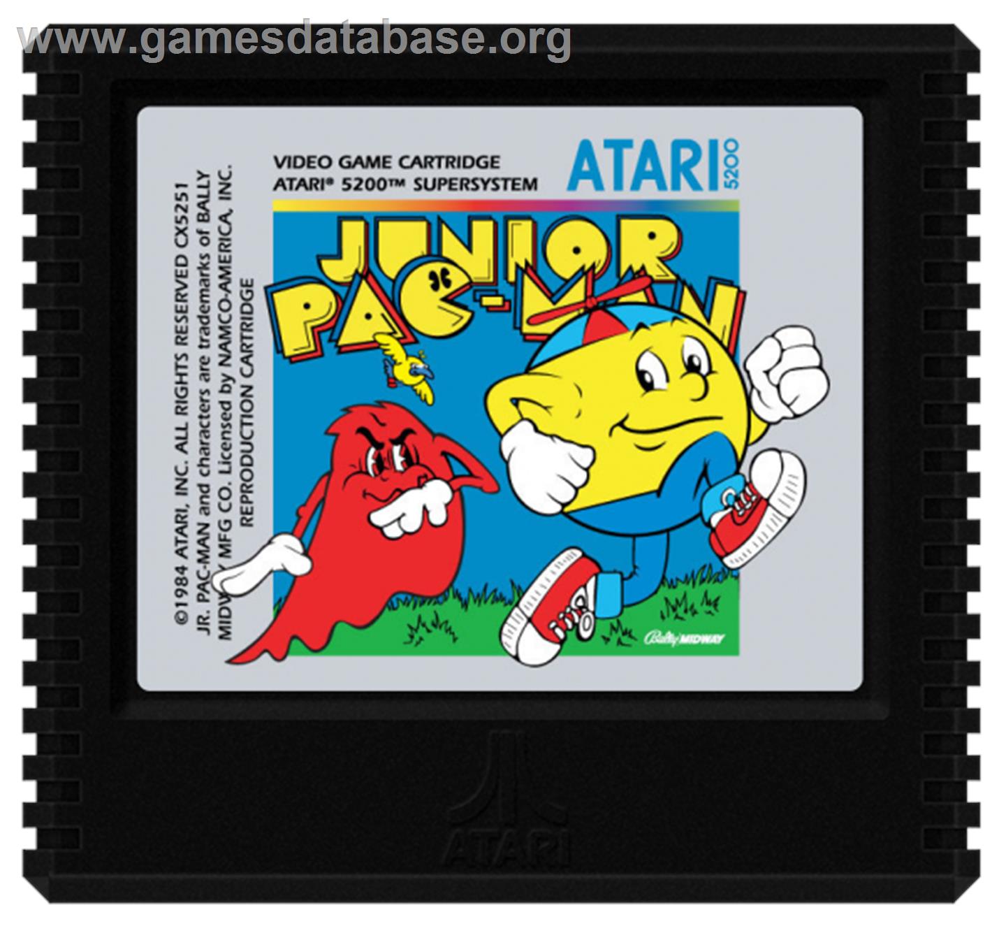 Jr. Pac-Man - Atari 5200 - Artwork - Cartridge