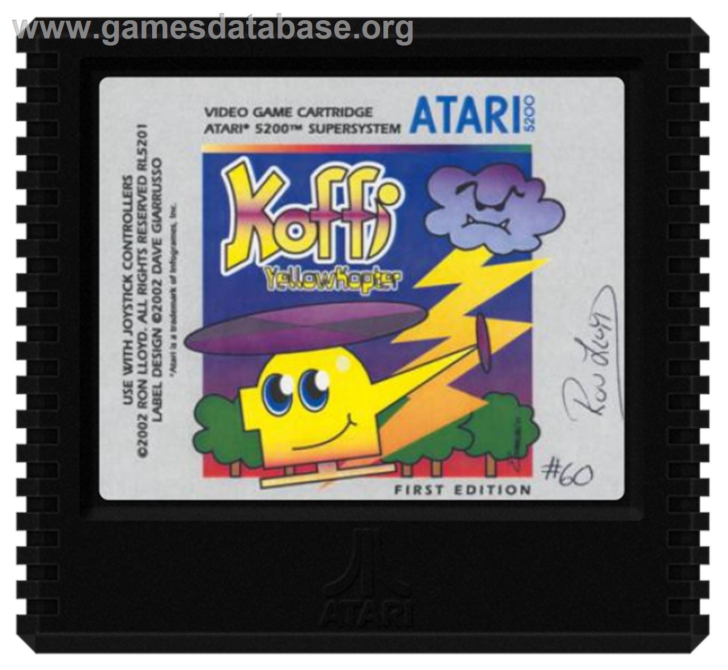 Koffi: Yellow Kopter: Demo - Atari 5200 - Artwork - Cartridge