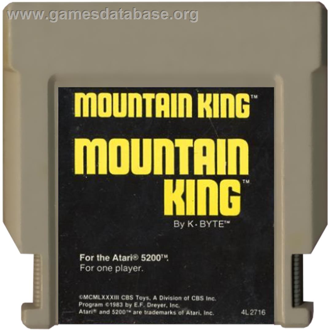 Mountain King - Atari 5200 - Artwork - Cartridge