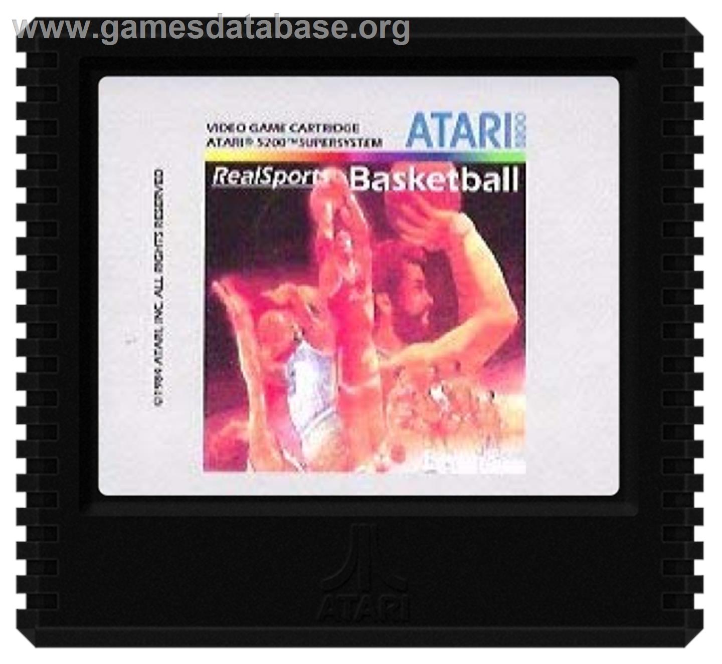 RealSports Basketball - Atari 5200 - Artwork - Cartridge