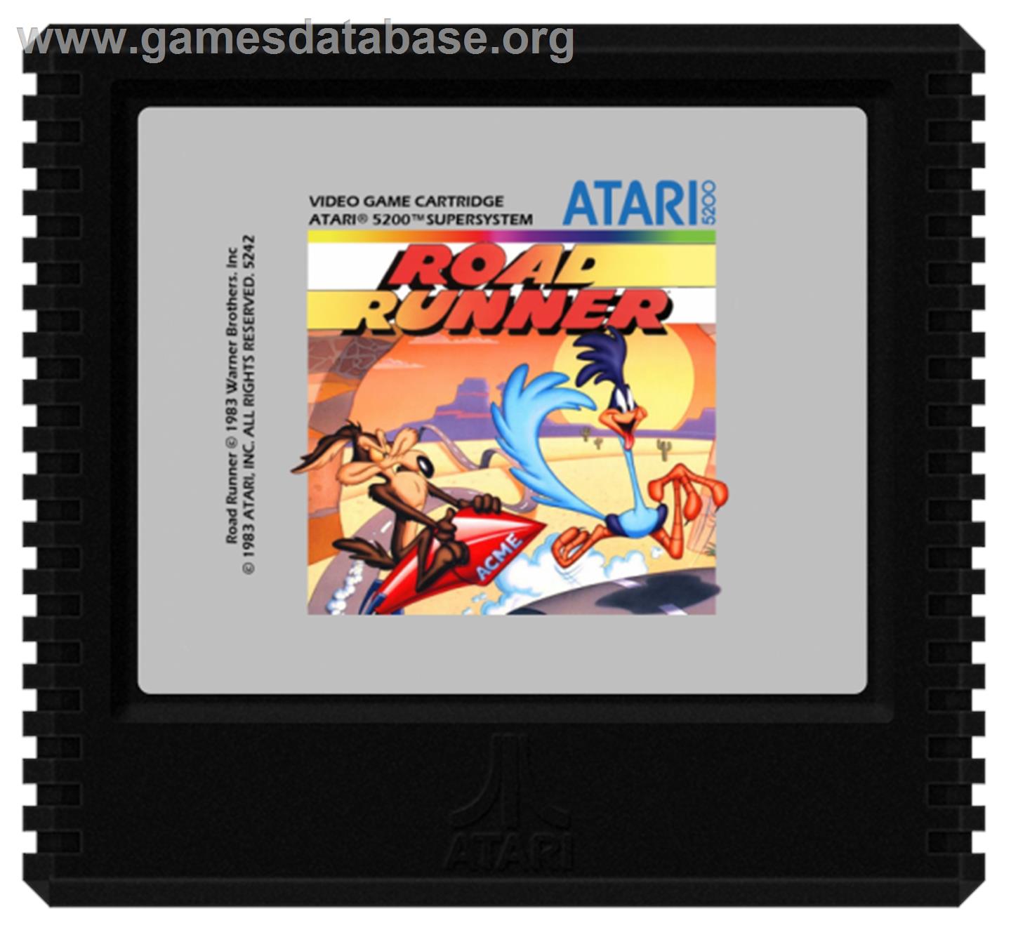 Road Runner - Atari 5200 - Artwork - Cartridge
