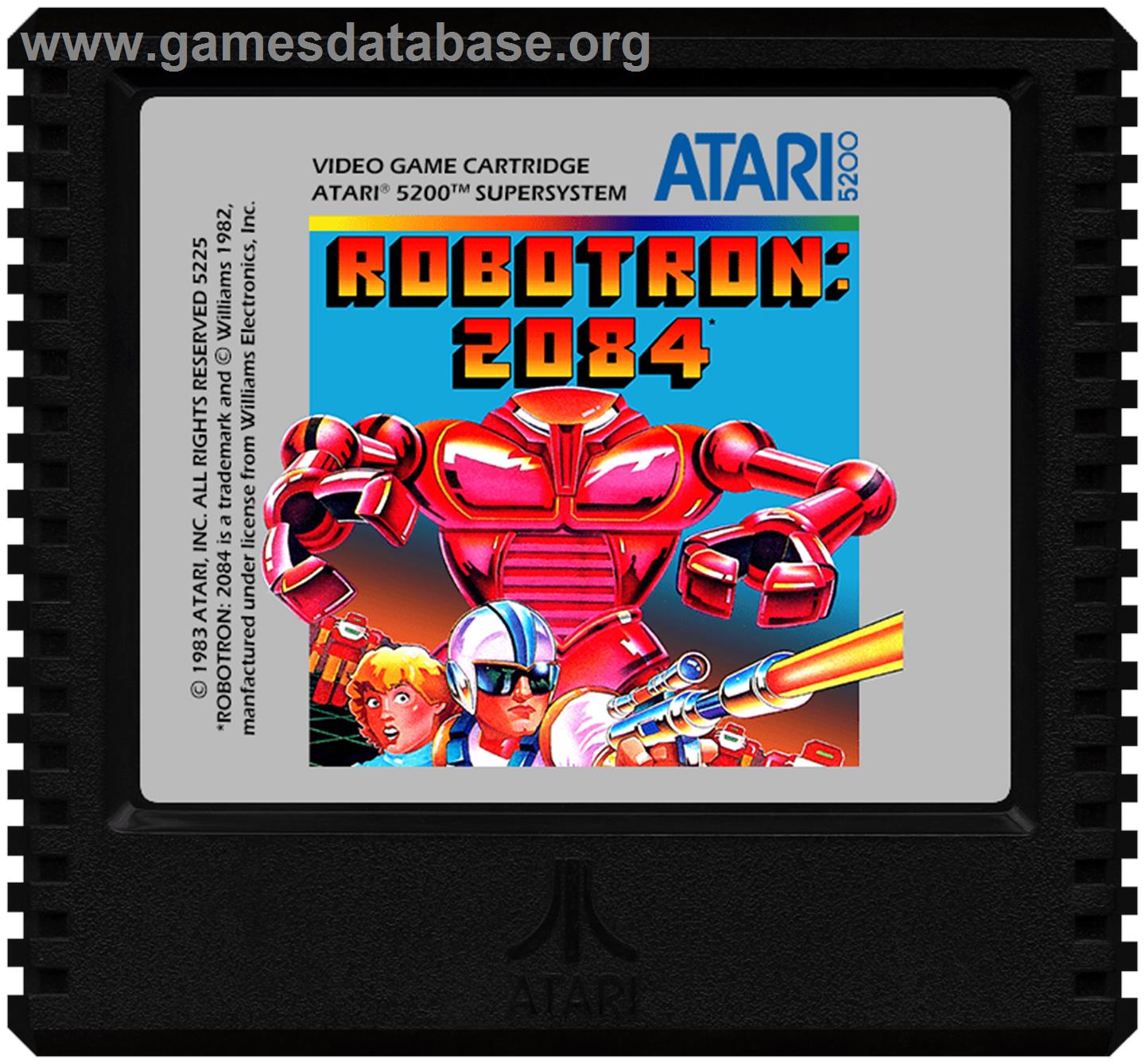 Robotron - 2084 - Atari 5200 - Artwork - Cartridge
