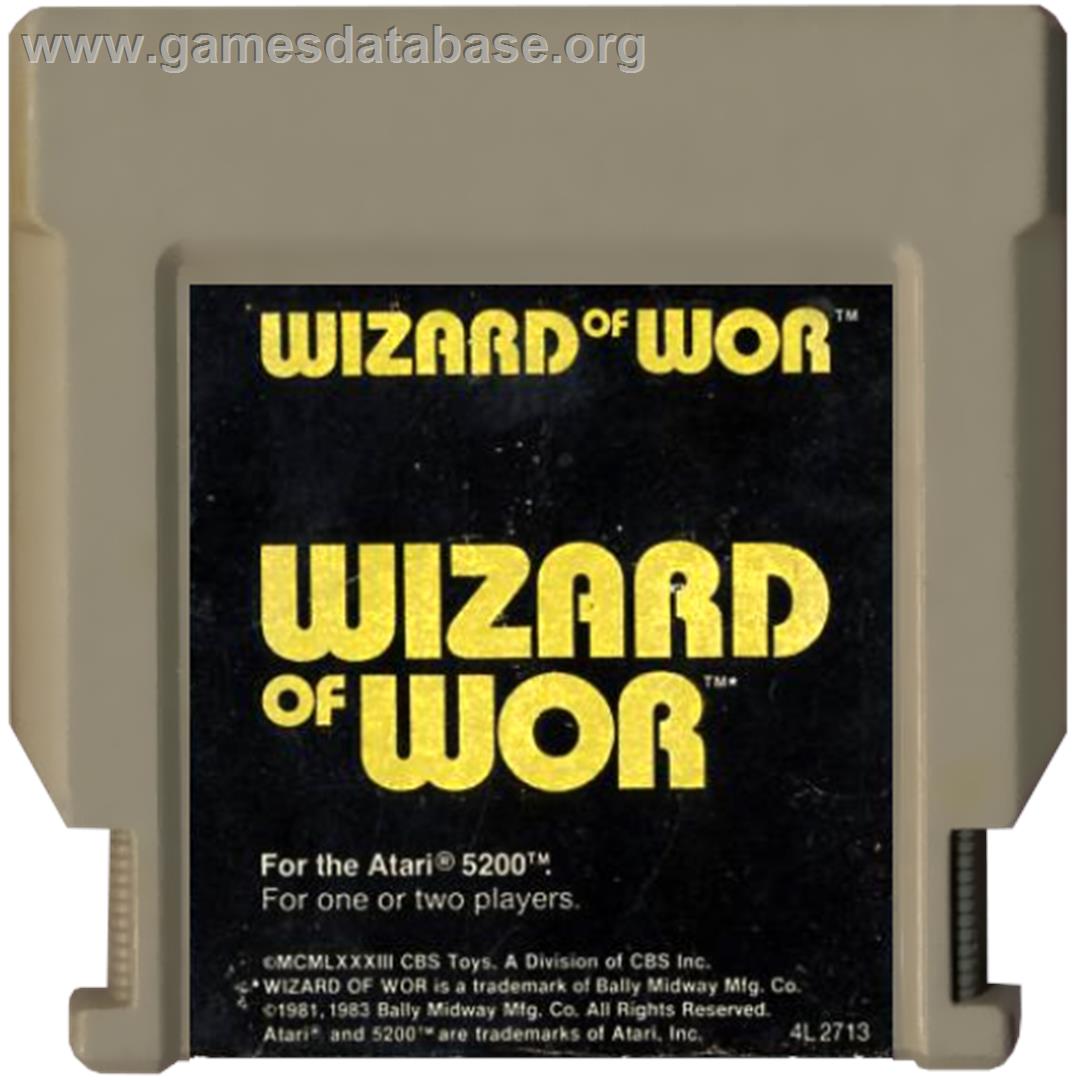 Wizard of Wor - Atari 5200 - Artwork - Cartridge