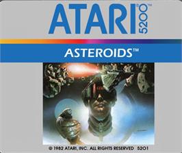 Top of cartridge artwork for Asteroids on the Atari 5200.