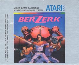 Top of cartridge artwork for Berzerk on the Atari 5200.