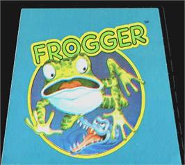 Top of cartridge artwork for Frogger on the Atari 5200.