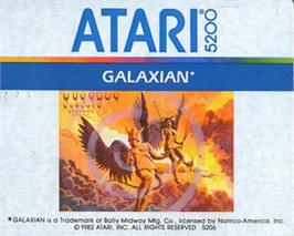 Top of cartridge artwork for Galaxian on the Atari 5200.