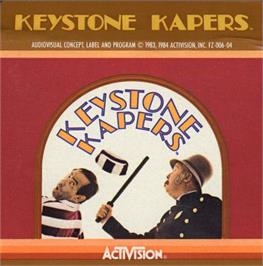 Top of cartridge artwork for Keystone Kapers on the Atari 5200.