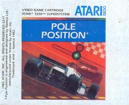 Top of cartridge artwork for Pole Position on the Atari 5200.