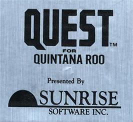 Top of cartridge artwork for Quest for Quintana Roo on the Atari 5200.