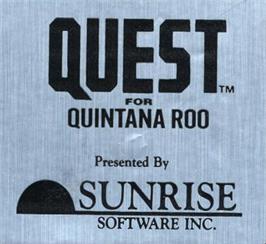 Top of cartridge artwork for Quest for Quintana Roo on the Atari 5200.