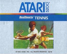 Top of cartridge artwork for RealSports Tennis on the Atari 5200.