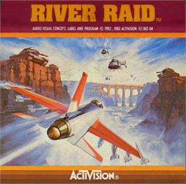 Top of cartridge artwork for River Raid on the Atari 5200.
